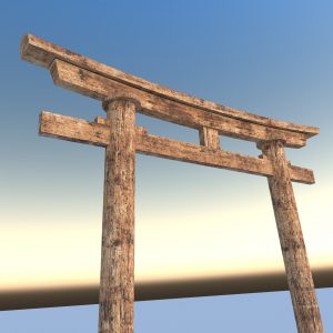 3d model of japanese Torii Gateway