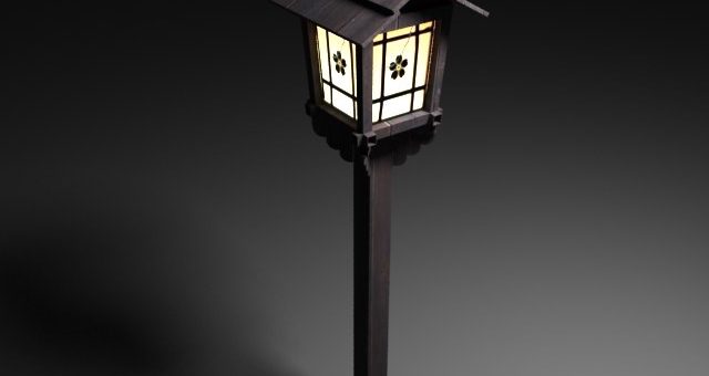 old japanese street lamp